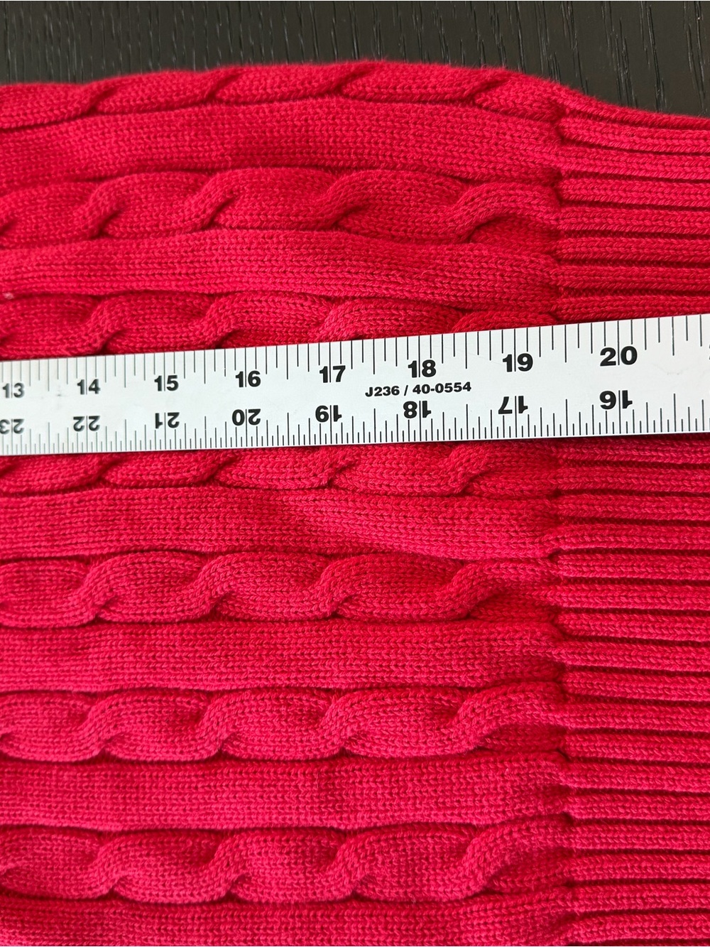 Polo Ralph Lauren Sweater Women XS Red Cable Knit Fisherman Preppy Classic - Picture 8 of 9